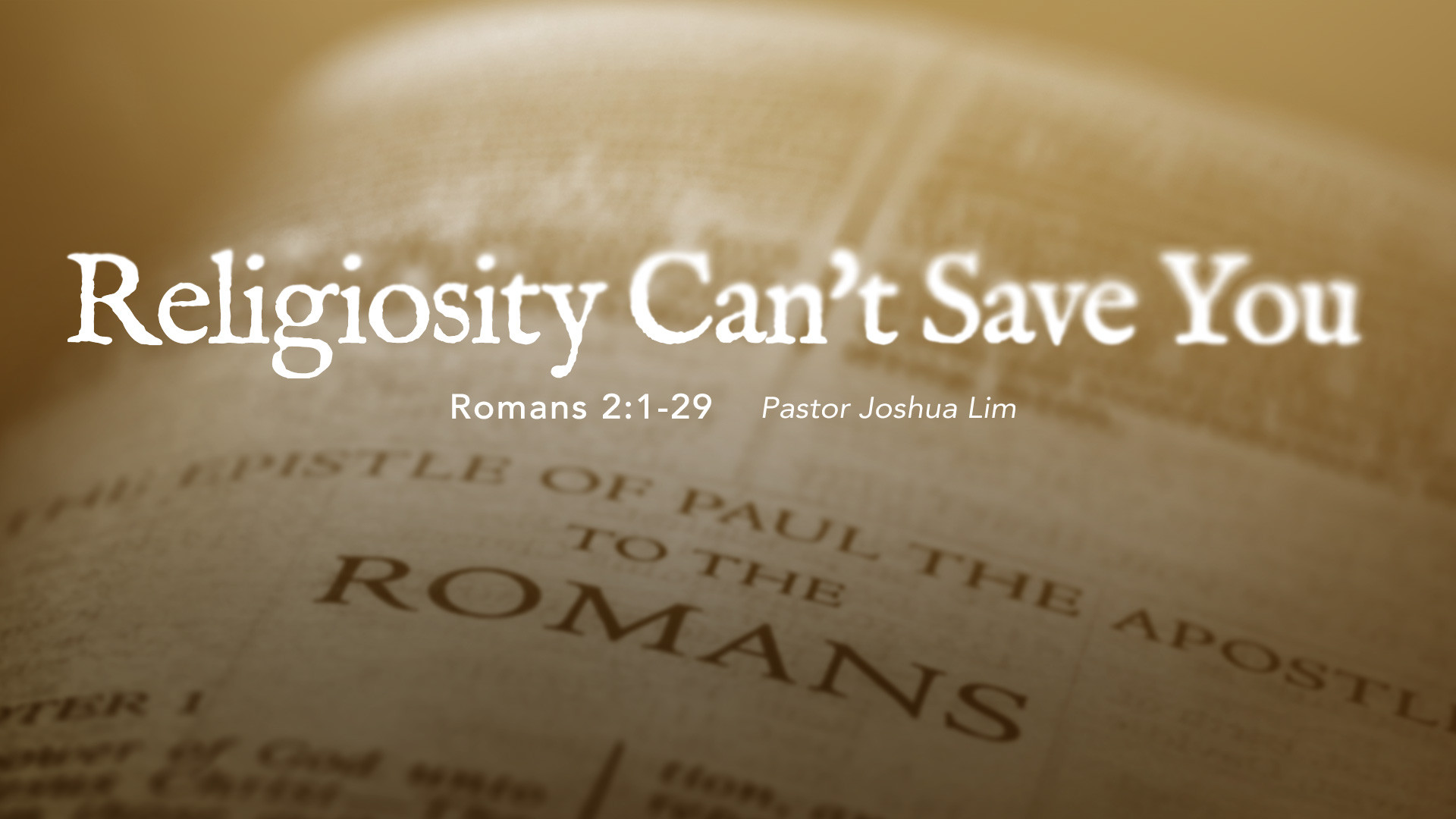 Religiosity Can't Save You | Romans 2:1-29 episode artwork