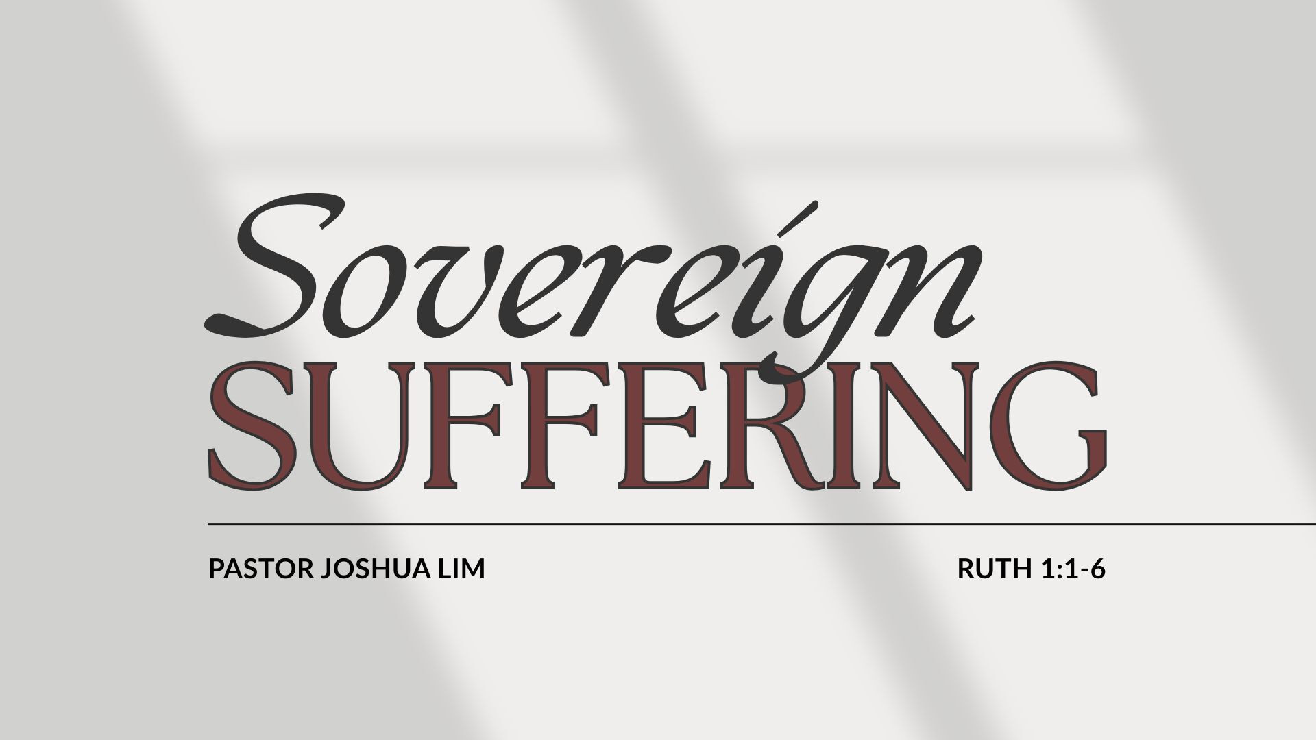 Sovereign Suffering | Ruth 1:1-6 episode artwork
