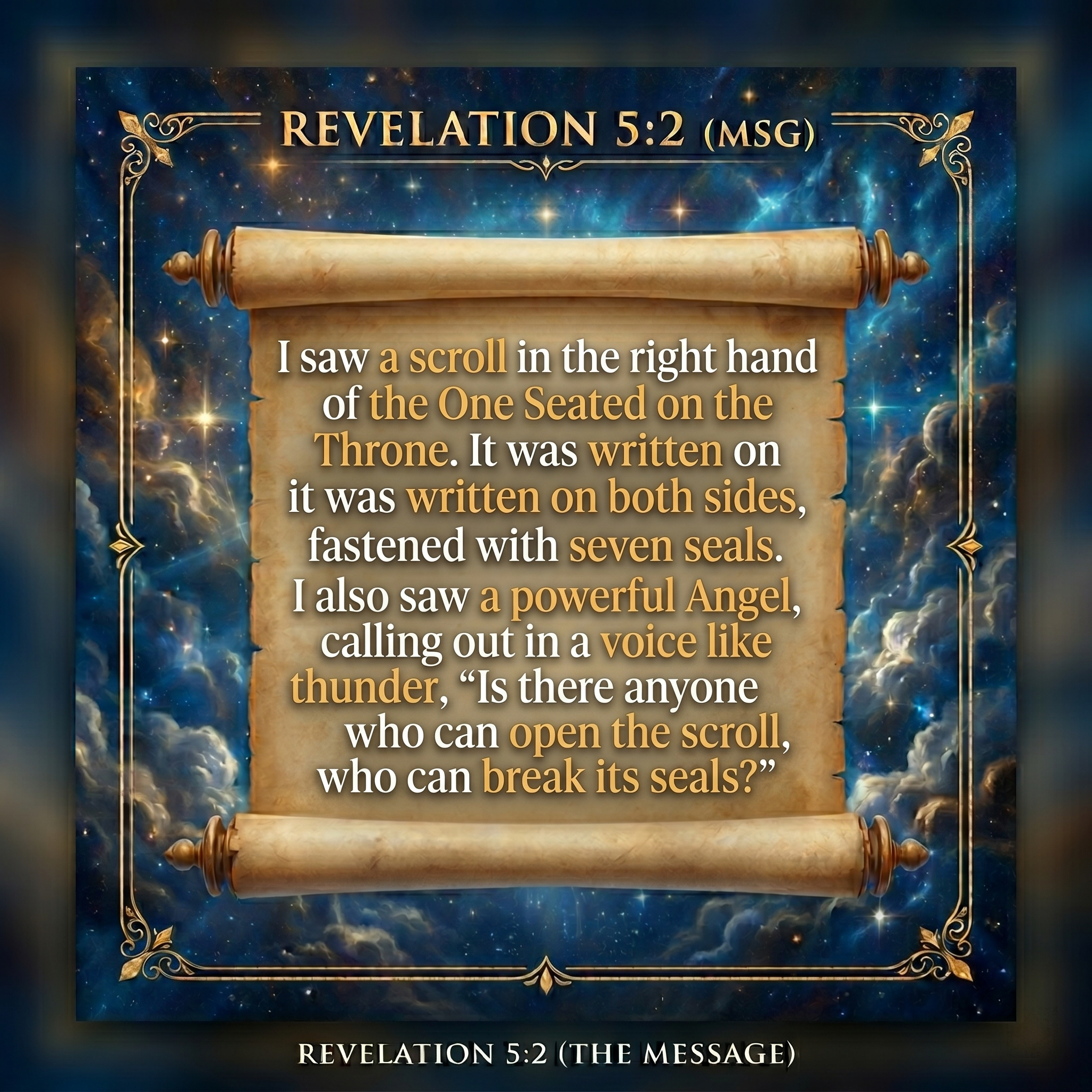 Bible Study - Revelations 5:2 (MSG) episode artwork